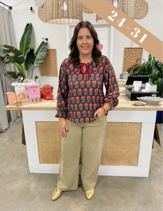 KanCan Stud Mid Rise Wide Leg