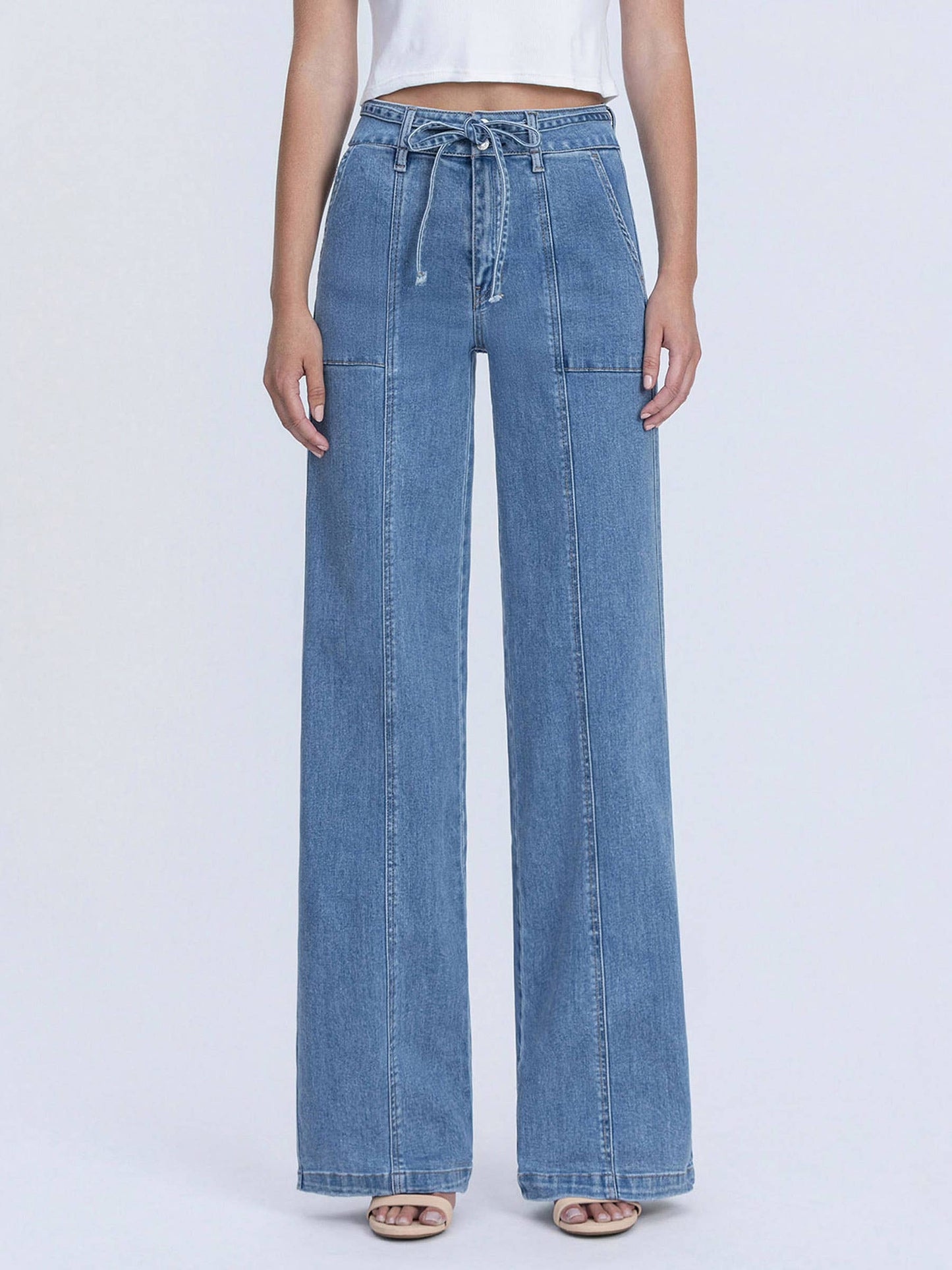 SUPER HIGH RISE WIDE LEG JEANS