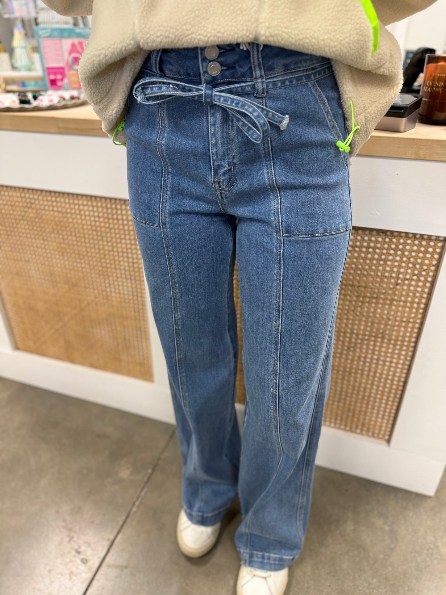 SUPER HIGH RISE WIDE LEG JEANS