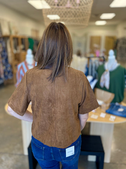 The Aubrey Suede Blouse