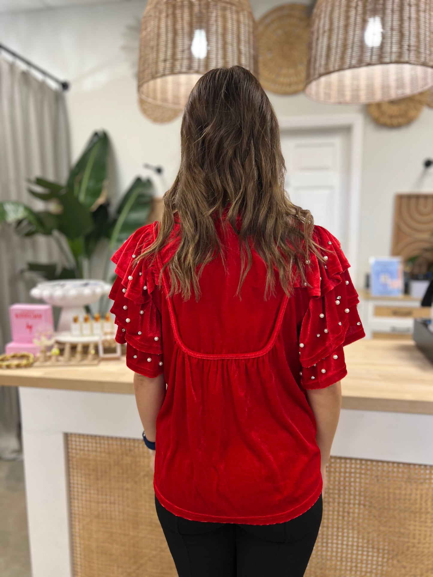 The Pearly and Cheerful Holiday Blouse