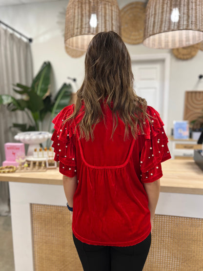 The Pearly and Cheerful Holiday Blouse