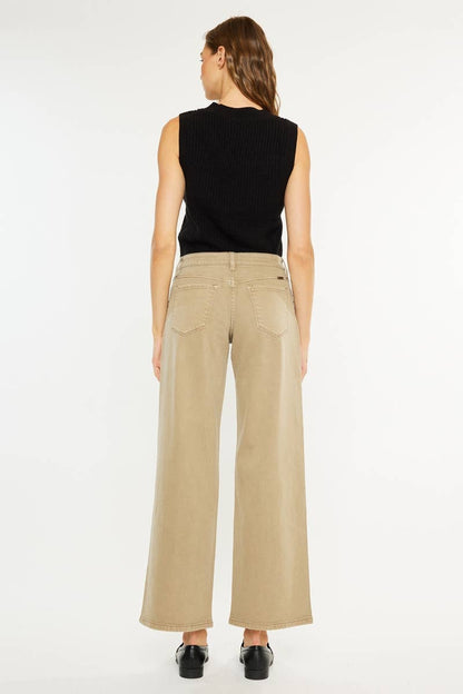 KanCan Stud Mid Rise Wide Leg