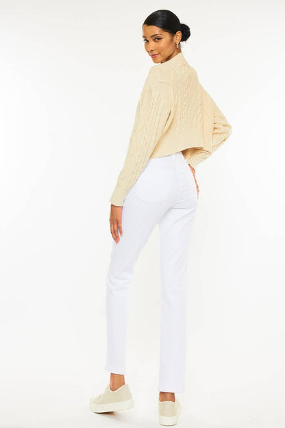THE KARLIE HIGH RISE SLIM STRAIGHT JEANS