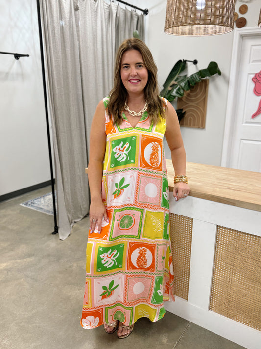 The Jolene Dress in Amalfi Coast Print