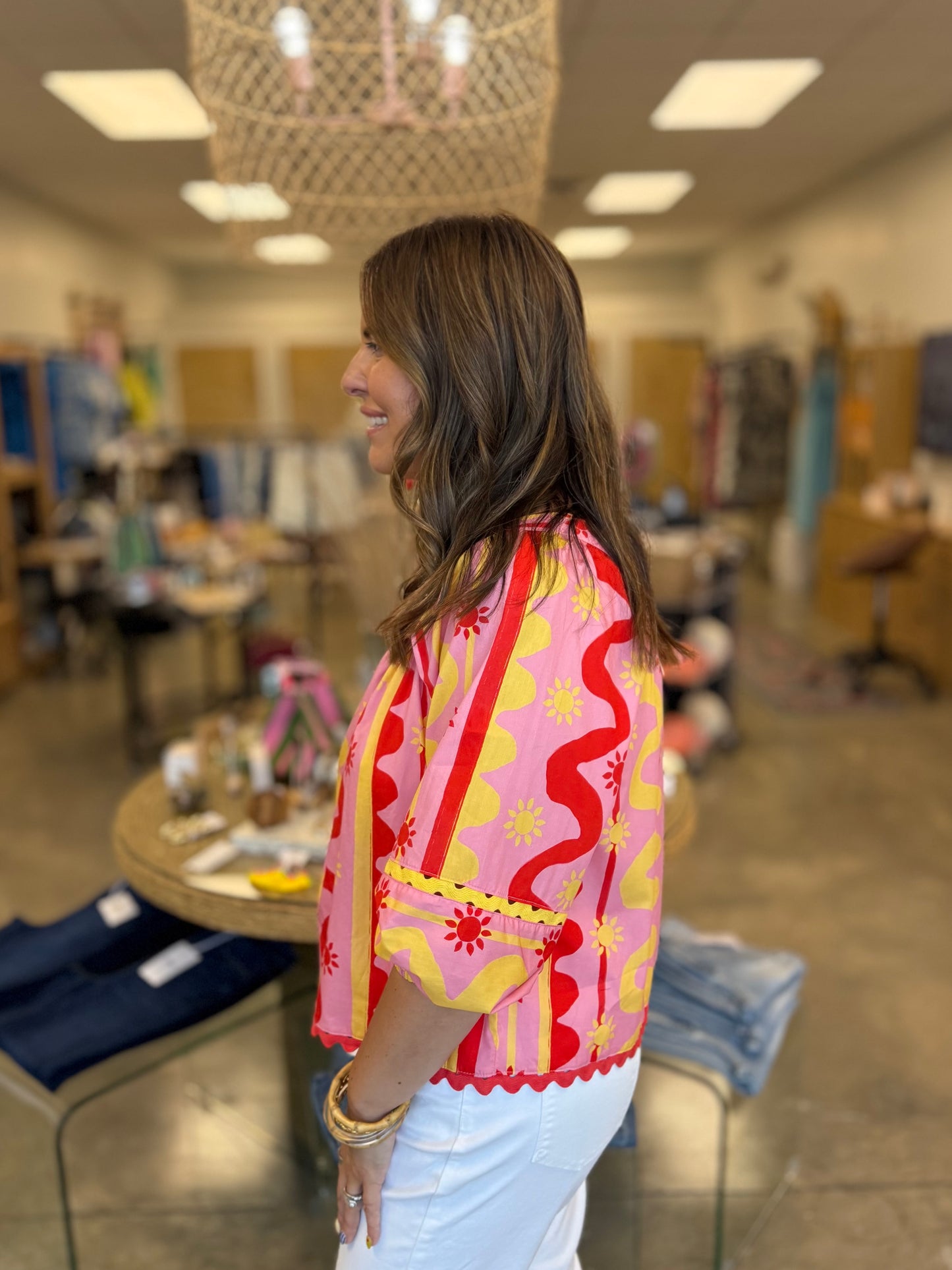 Ride The Wave Print Blouse
