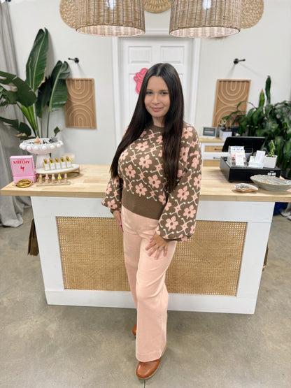 Pink and Pretty Cropped High Rise Jeans