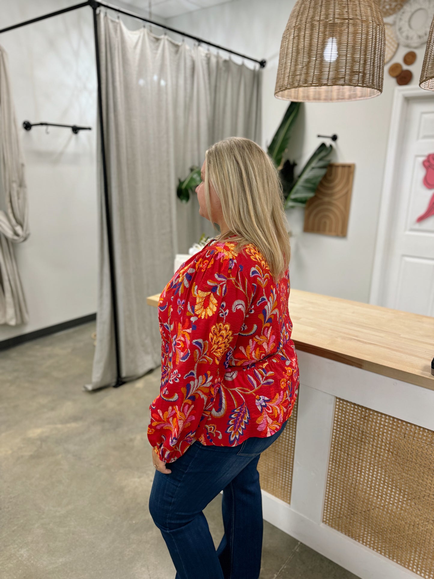 The Poppy Peplum Blouse Curvy