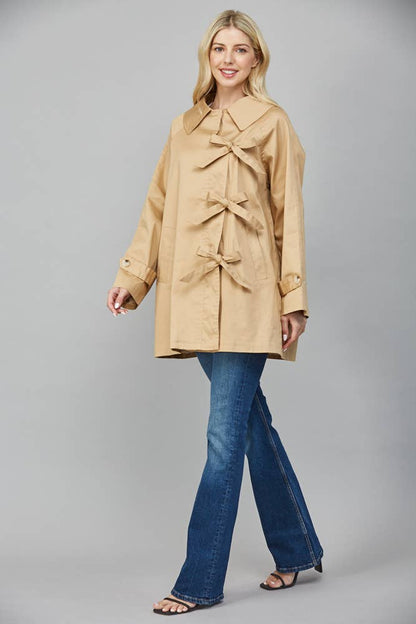 The Winnie Bow Tie Trench Coat