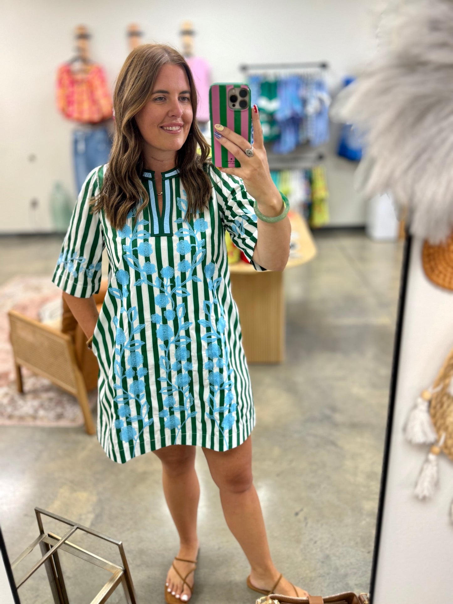 The Attention To Details Shift Dress Green