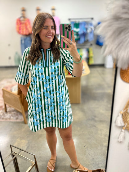 The Attention To Details Shift Dress Green