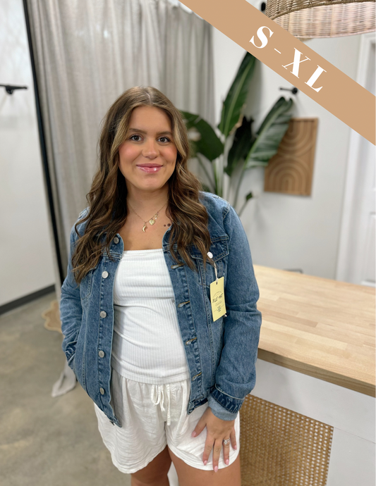 LADY CASUAL DENIM JEAN JACKET