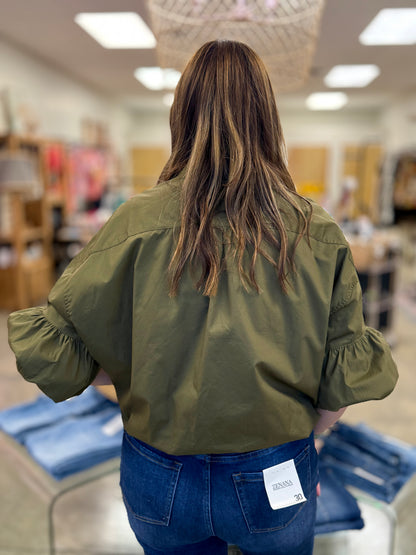 The Barker Button Down in Olive