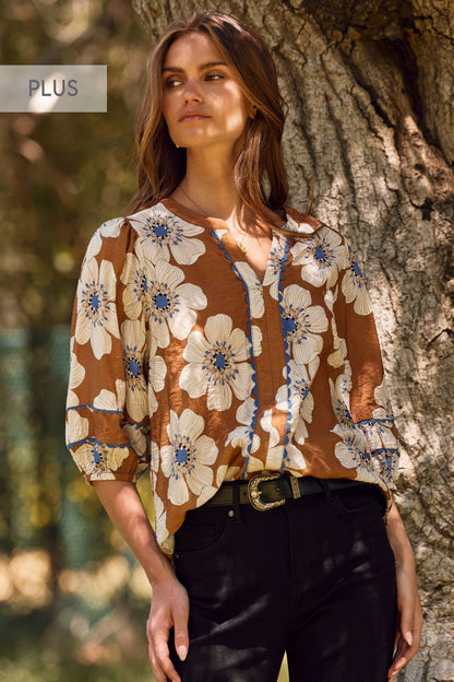 The Kelley Floral Blouse Curvy
