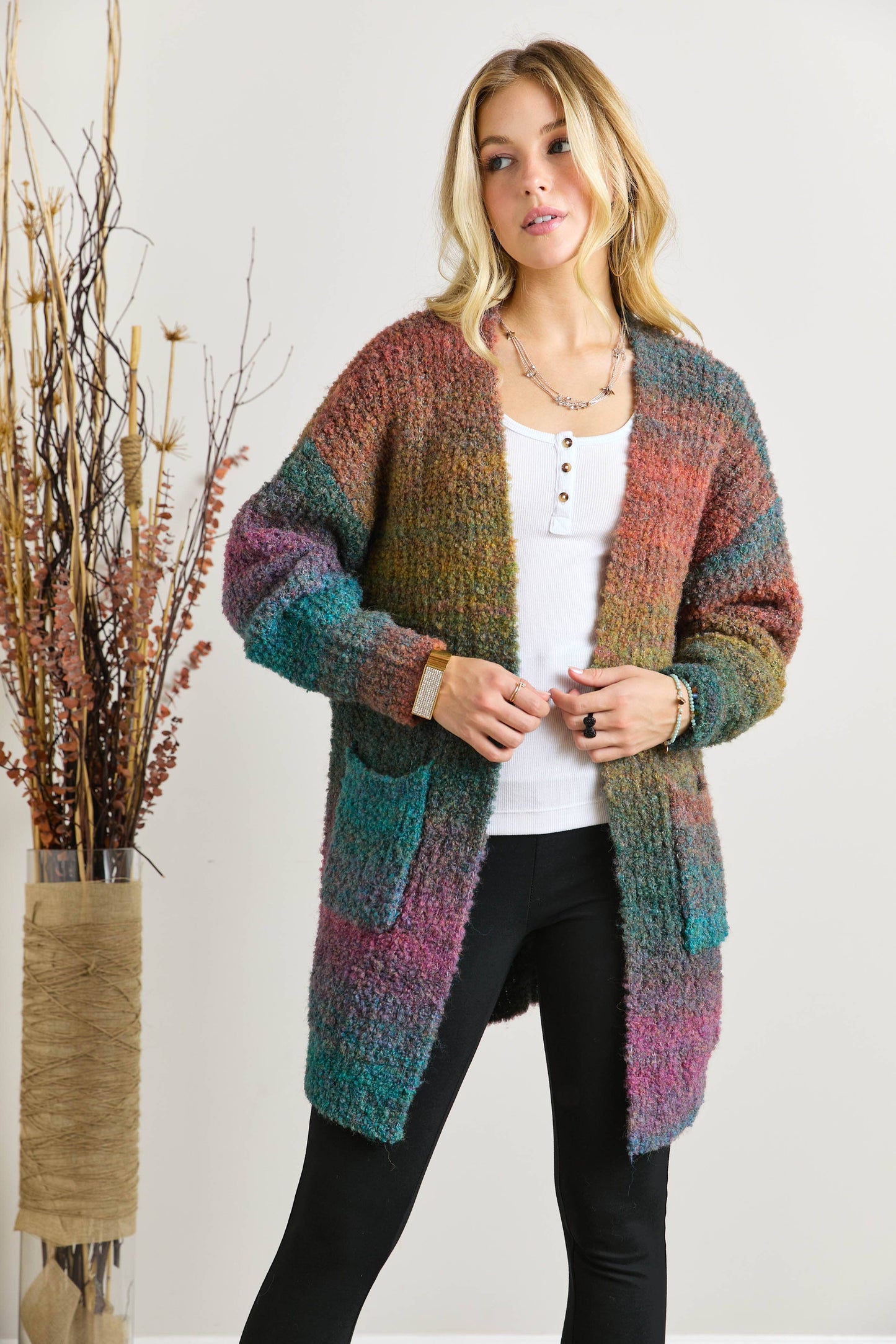 WINTER OMBRÉ CARDIGAN