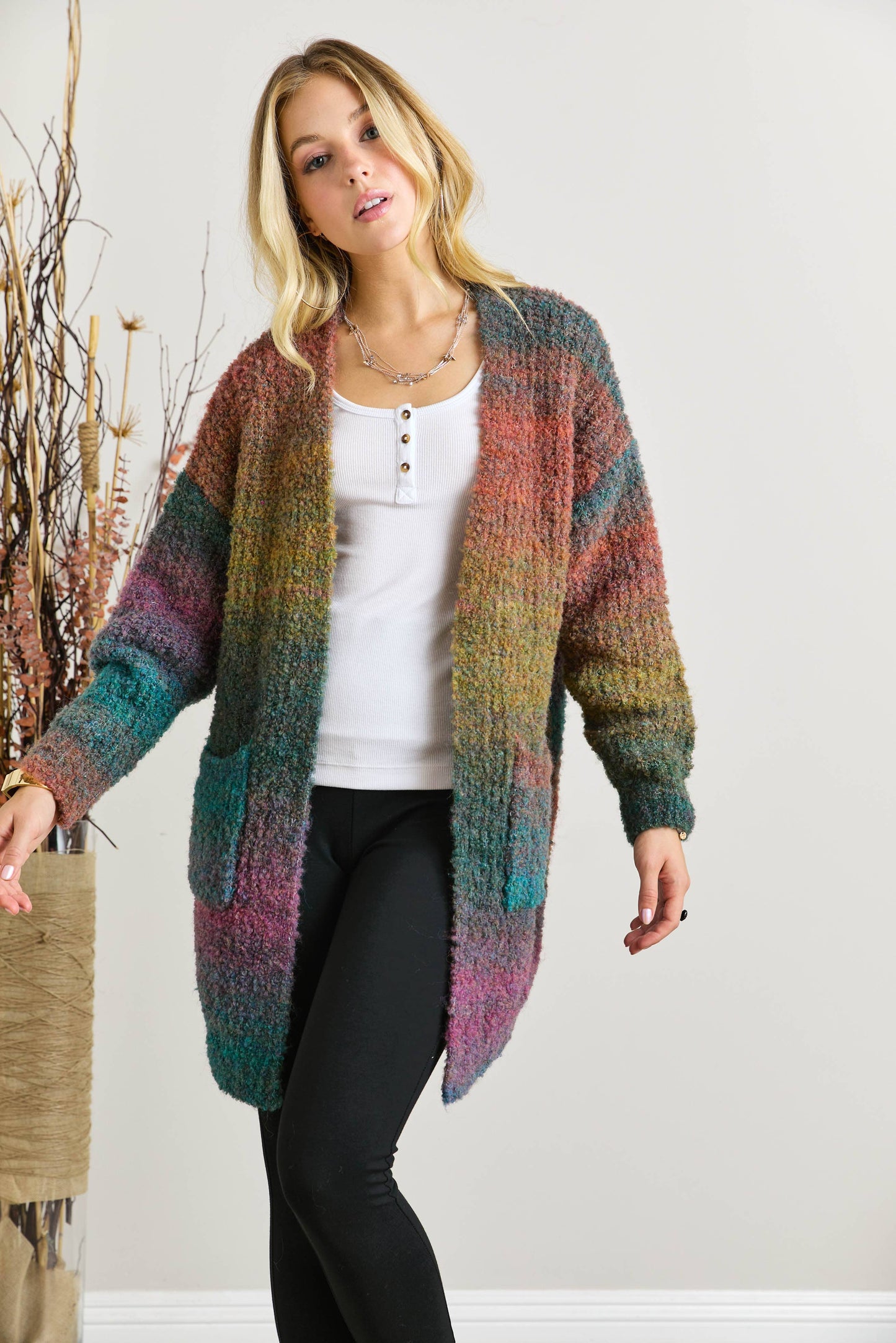 WINTER OMBRÉ CARDIGAN