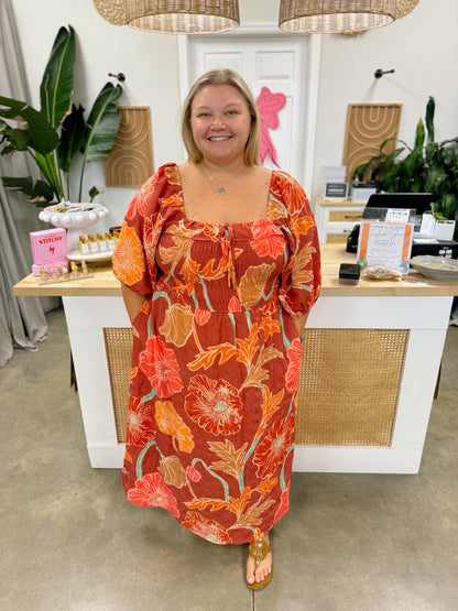 Terra Cotta Maxi Dress Curvy
