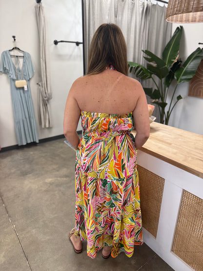 Tropical Vcay Maxi Dress