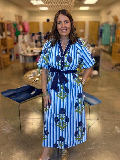 The Block Print Midi Dress