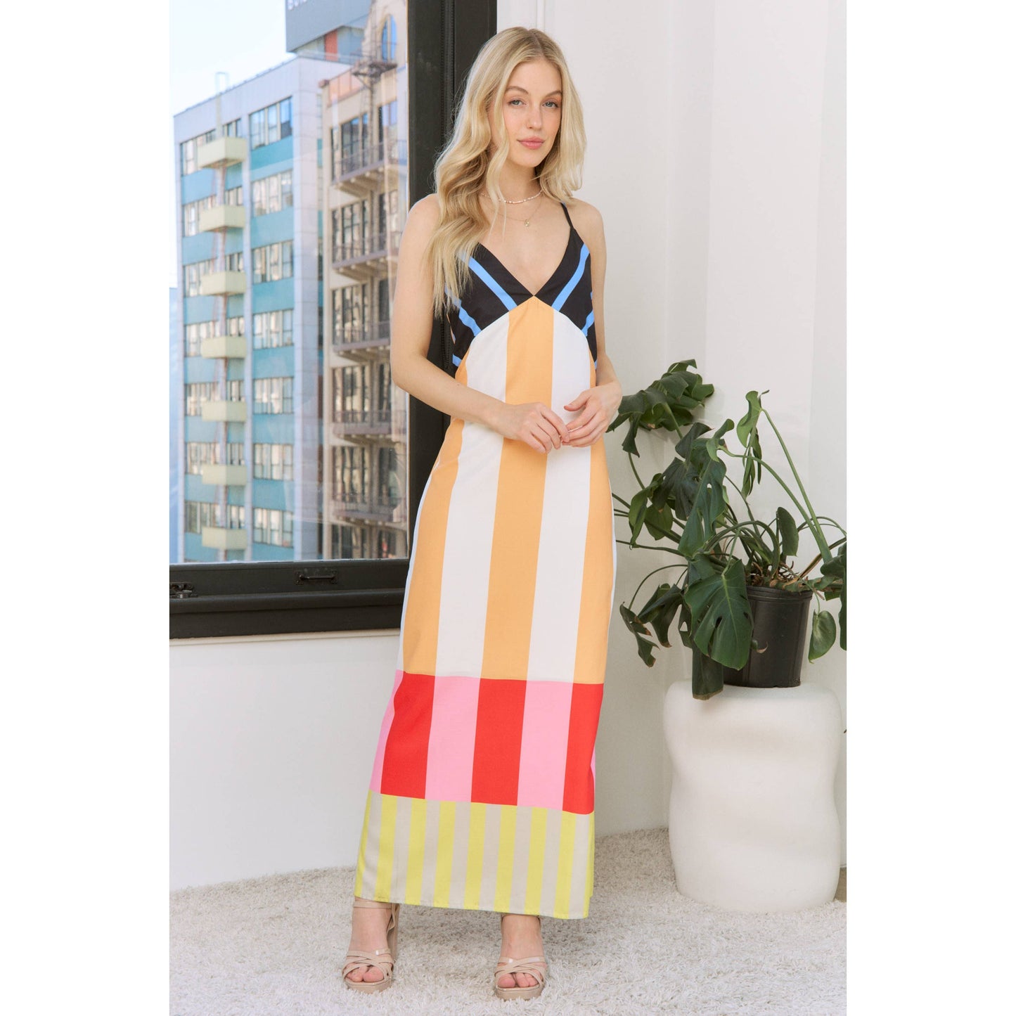 Living Contrast Maxi Dress