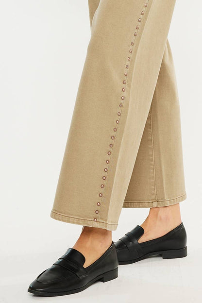 KanCan Stud Mid Rise Wide Leg