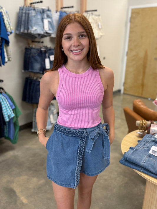 The Rochelle Razer Tank Pink