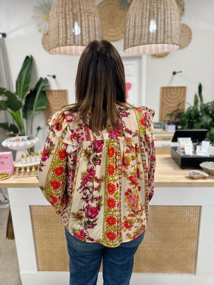 Garden Party Peasant Blouse