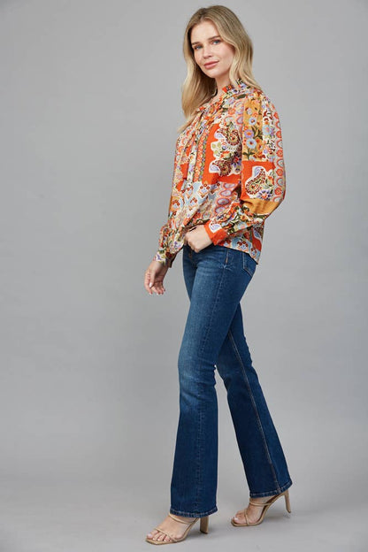 The Patchwork Ruffled Blouse