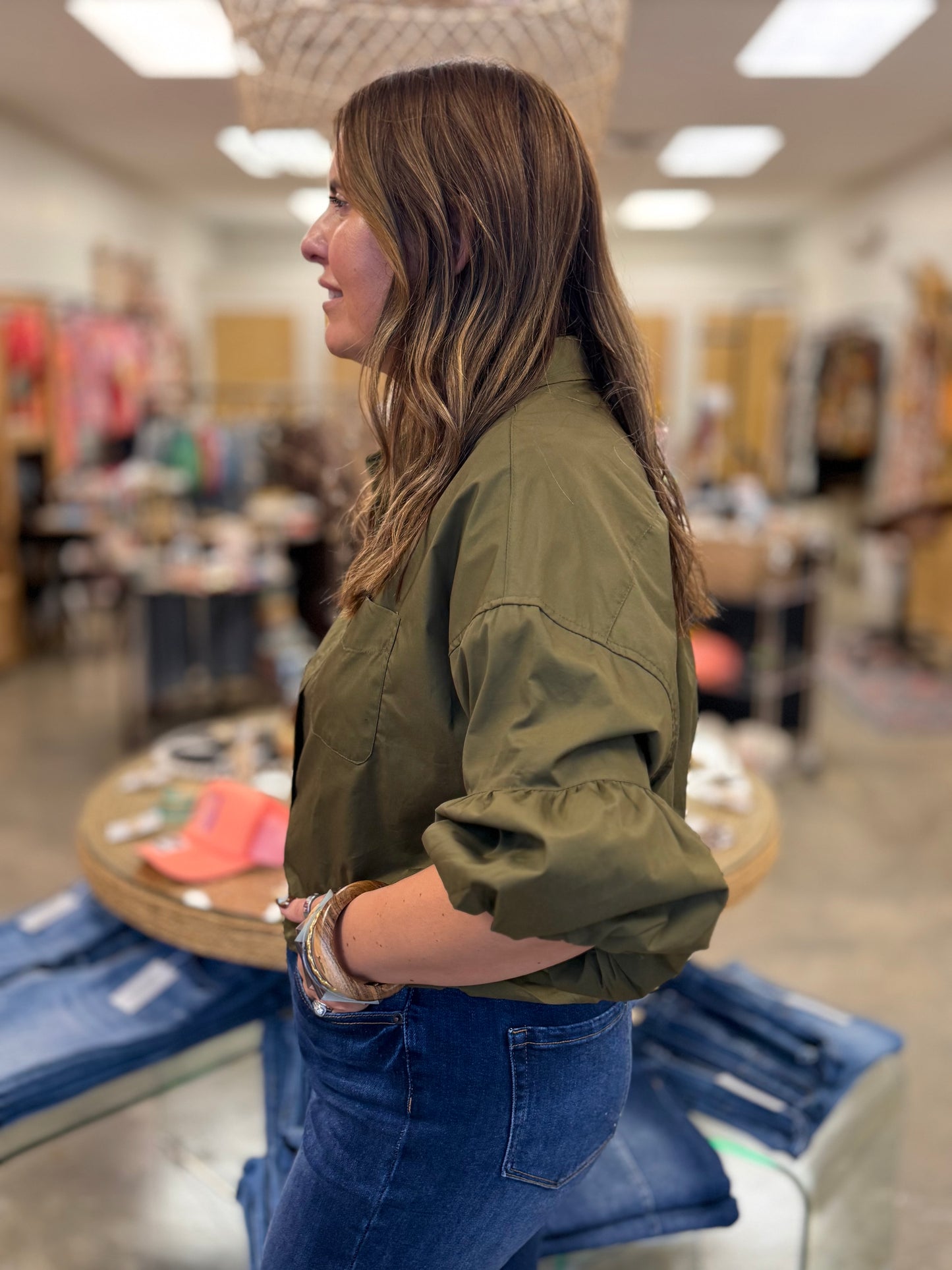 The Barker Button Down in Olive