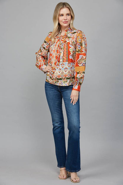 The Patchwork Ruffled Blouse