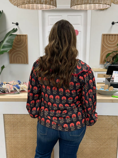 The Poppy Floral Jacquard Sweater