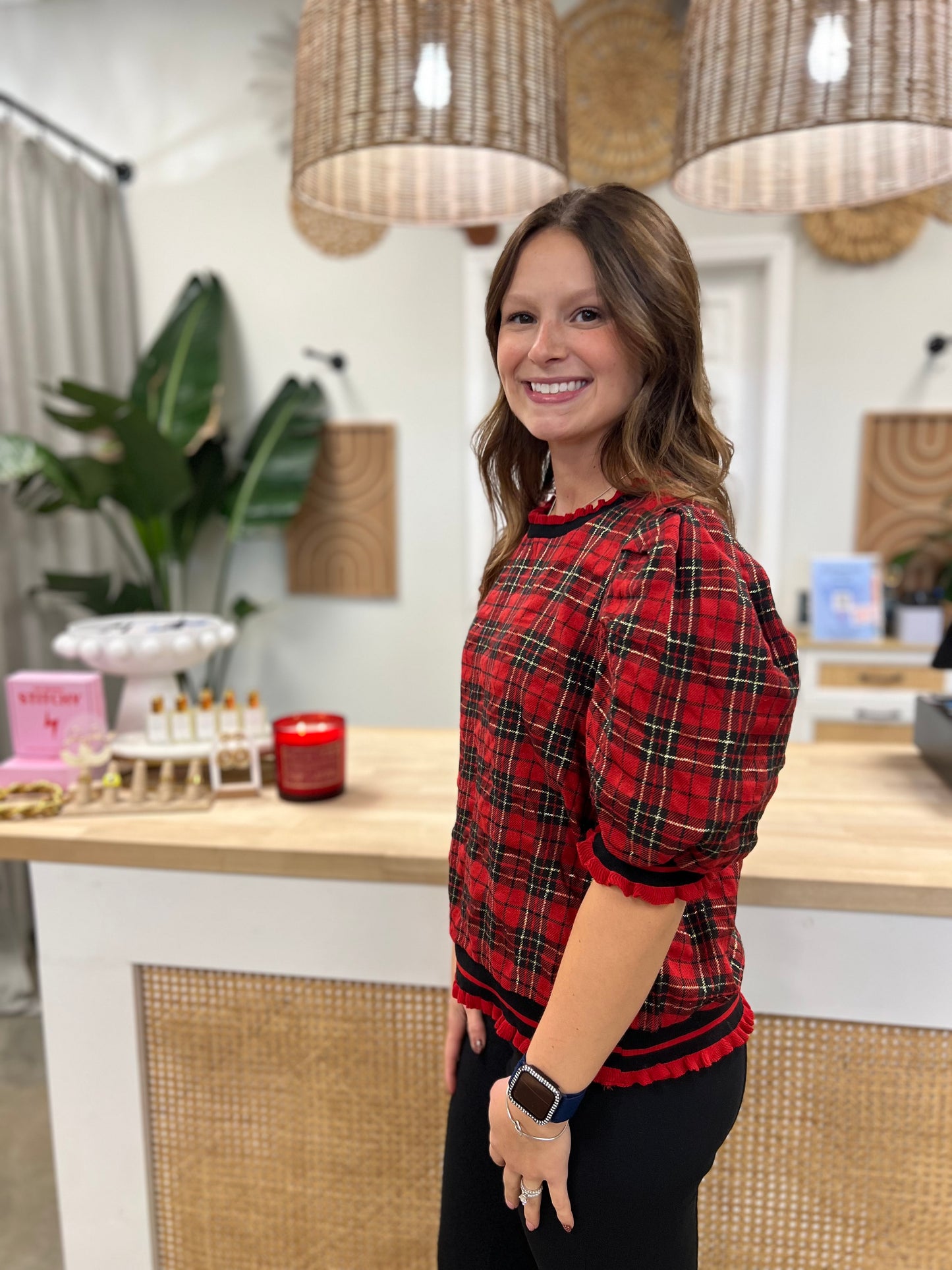 Plaid and Joy Blouse