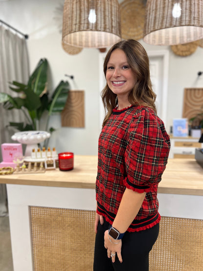 Plaid and Joy Blouse