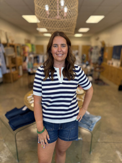 The Sailor Sweater-Navy