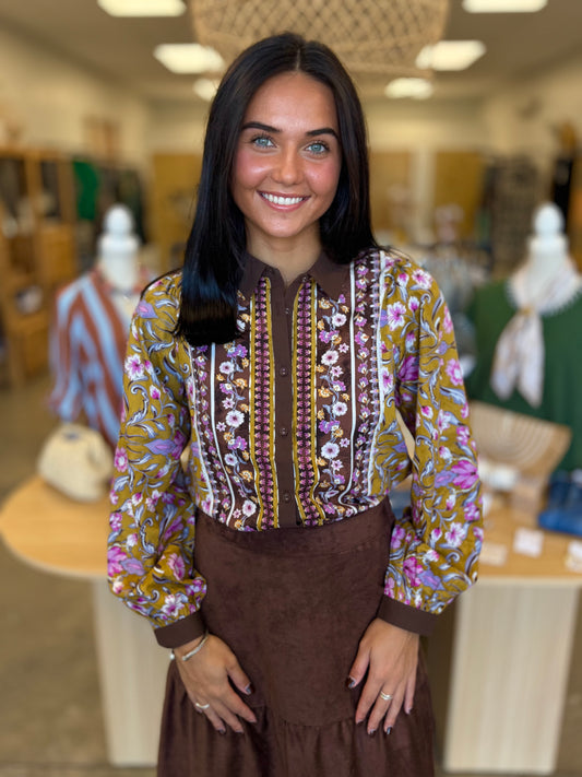 The Cary Floral Button Down