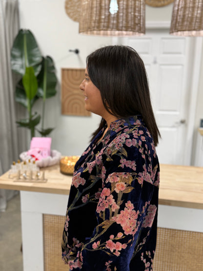 The Softer Side of Floral Button Down Shirt