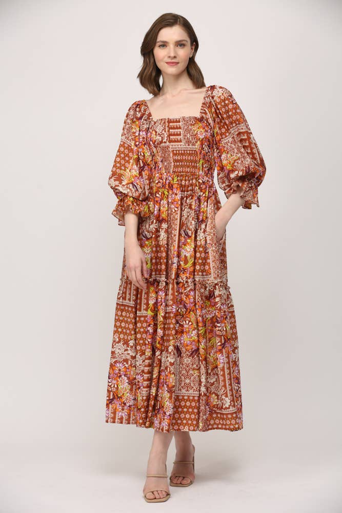 The Gloria Smocked Midi Dress