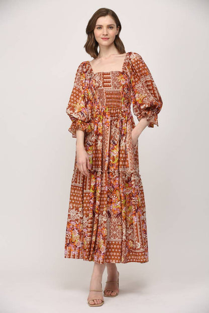 The Gloria Smocked Midi Dress