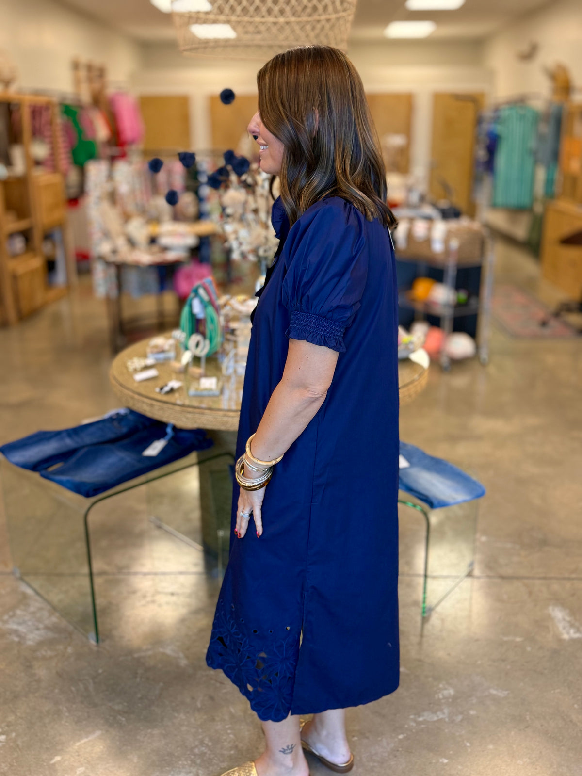 The Mckenzie Eyelet Midi Dress
