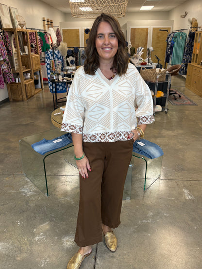 The Hoda 3/4 Sleeve Sweater