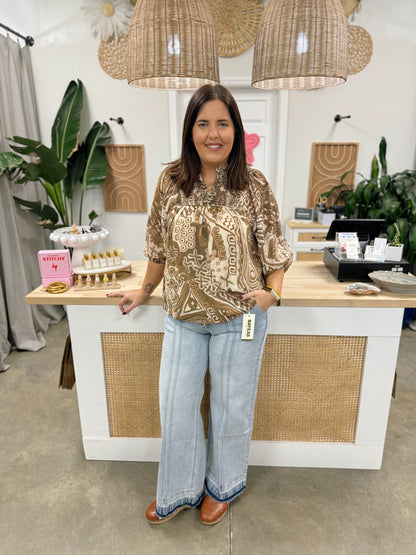 Bayeas Jeremy Wide Leg Denim Jeans