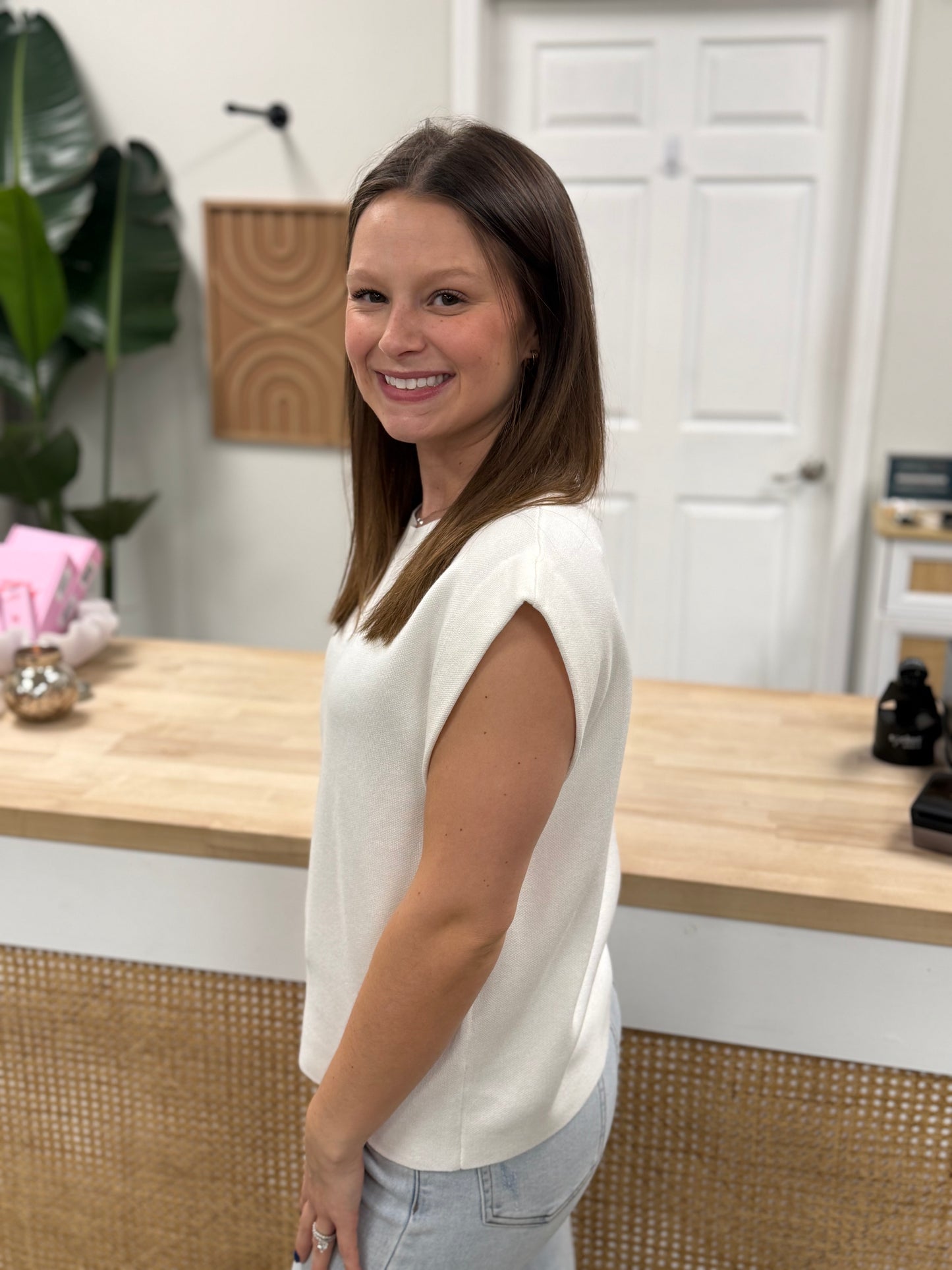 The Sylvie Vest Ivory