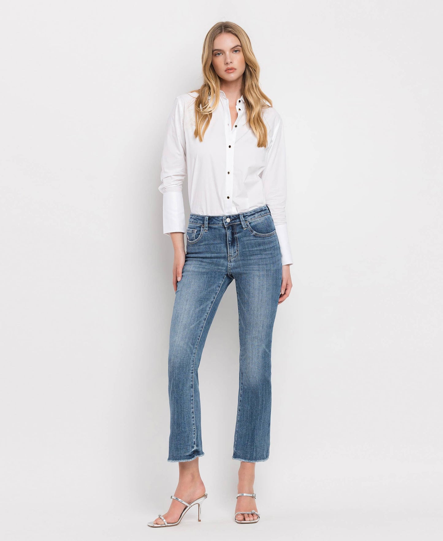 HIGH RISE  KICK FLARE JEANS