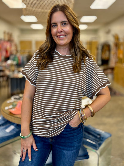 Soft Around The Edge Top-Mocha