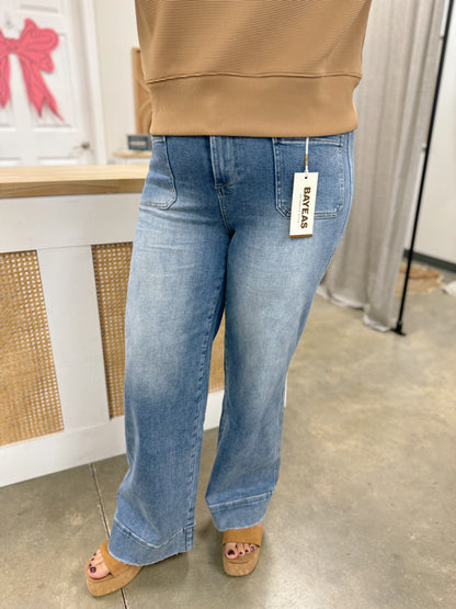 Bayeas Wide Leg Sailor Jeans