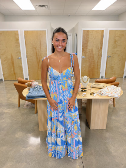 The Mykonos Print Maxi Dress