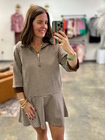 Meadow Picnic Half-Zip Dress