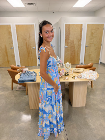 The Mykonos Print Maxi Dress