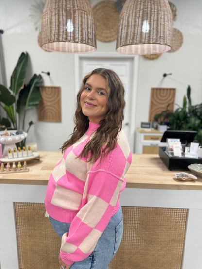 The Checkmate Pinky Sweater
