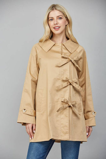 The Winnie Bow Tie Trench Coat